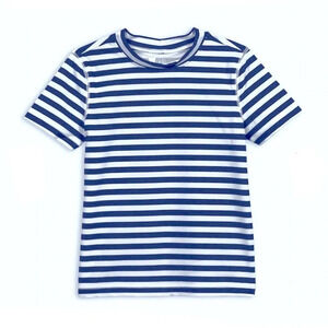 Joe Fresh Short Sleeve Rashguard Navy Blue and White Stripes Women’s Medium